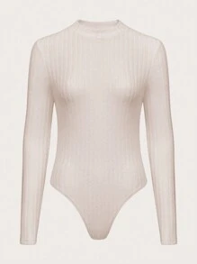 SHEIN Unity 女士立領肋紋連身衣 - 彩色 - 查看 3