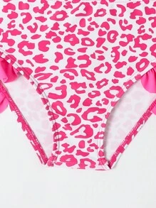Young Girl Leopard Print Bikini Set - Multicolor - View 3