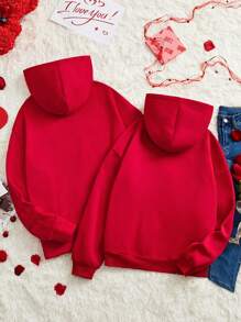 Manfinity Hypemode Sweat À Capuche Très Lâche Pour La Saint-valentin Imprimé Pour Homme