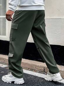 Manfinity Homme Herren Cargo Hose In Übergröße Mit Kordelzug In Der Taille