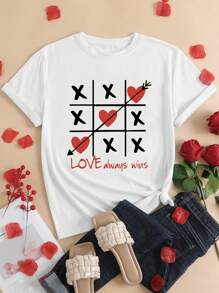 INAWLY 口號印花t恤 - 白色 - 查看 1