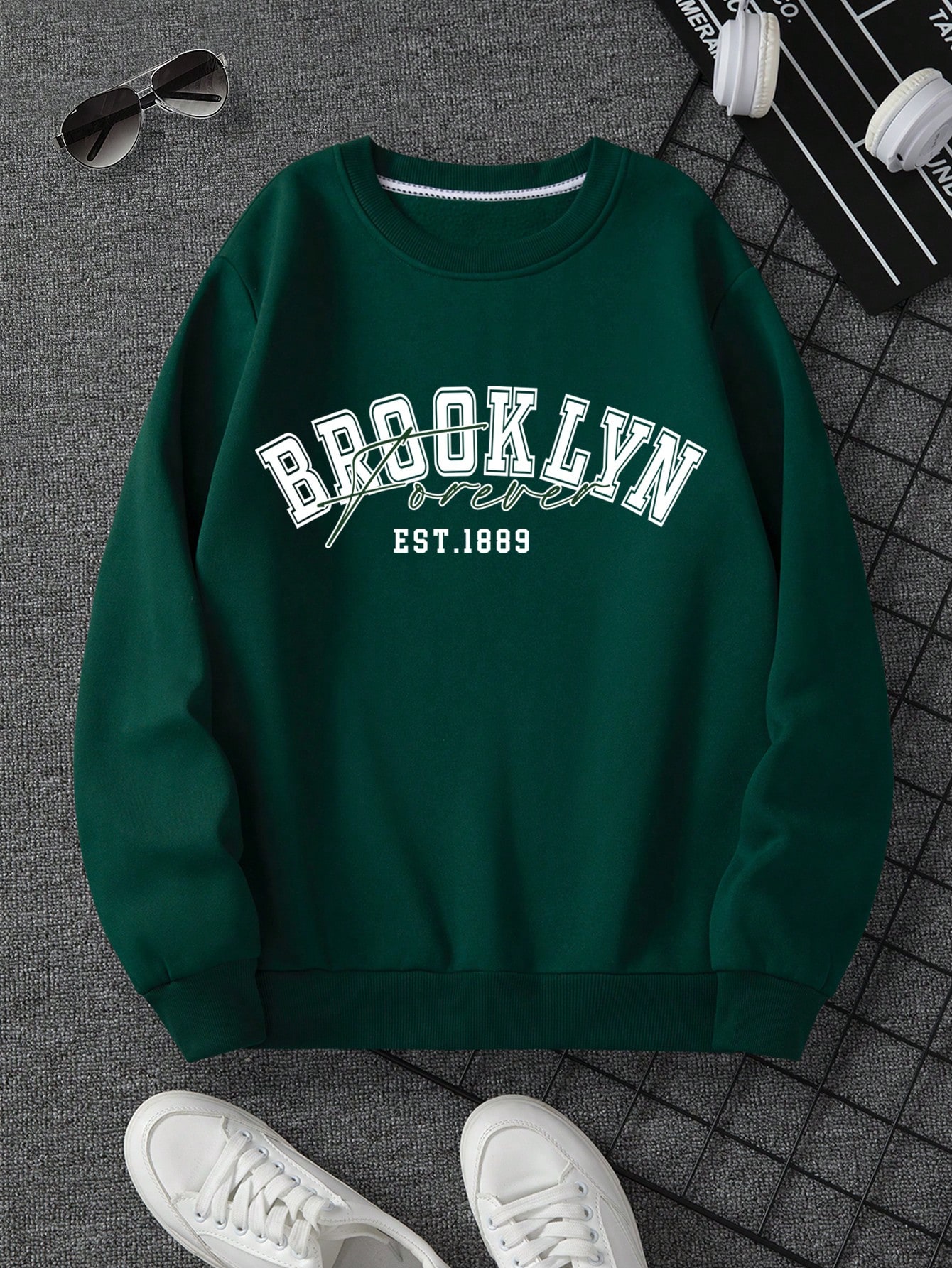 Manfinity Dauomo Men'S Letter Printed Crewneck Sweatshirt