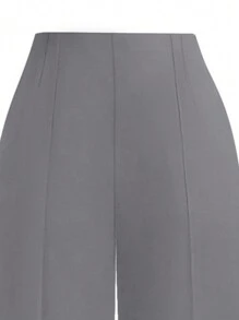 SHEIN Clasi Plus Size Solid Color Straight Suit Pants Graduation,Back To School,Teacher Outfits For Women