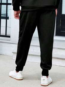 Manfinity LEGND Pantalones Deportivos Con Estampado Cruzado De Talla Grande Para Hombre