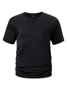Manfinity Dauomo 6 Piezas De Camisetas De Hombre De Manga Corta De Color Sólido