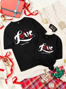 Manfinity Hypemode Loose Fit Men's Valentine's Day Slogan Printed T-Shirt