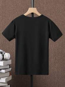 Teen Boys' Video Game Printed Short Sleeve T-Shirt - Black - View 2