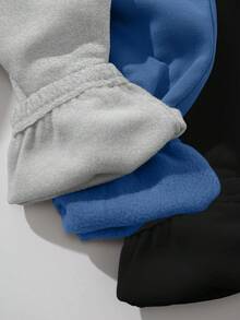 SHEIN Unity Women's Casual Simple Style Thermal Lined Sweatpants Set - Multicolor - View 3