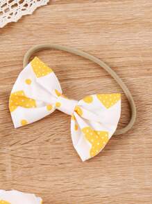 嬰幼女心形印花無袖連體背帶衣 - 黃色 - 查看 4