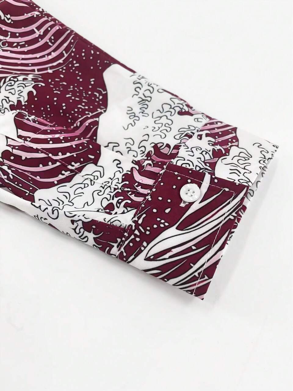 Men's Plus Size Wave Pattern Printed Shirt