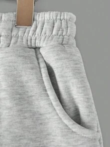 RueChic 3pcs Teen Girls' Elastic Waist, Slant Pockets, Fleece Lined Sweatpants - Multicolor - View 4