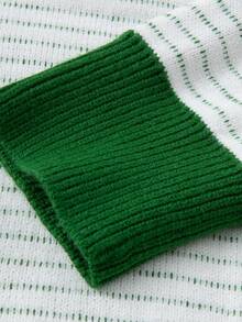 Men's Colorblock Striped Sweater For Autumn And Winter - White - View 8