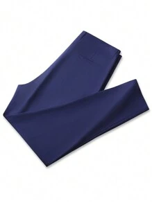 Manfinity Mode 男裝大尺寸純色西裝褲,側邊口袋