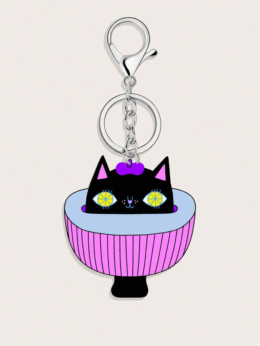 Snoozy Cat Studio 1pc Adorable Creative Keychain - Multicolor - View 1