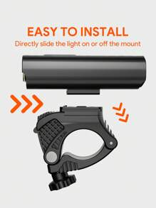 JMMO Bike Light Front 1000 Lumens 1360 Degree Rotating Bracket Type C Rechargeable With 5 Light Modes - Black - View 5