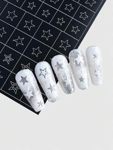ROMWE Grunge Punk 1片空心星形指甲貼紙 - 彩色 - 查看 2