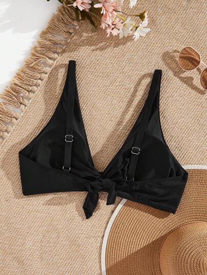 Swim Vcay Summer Beach Plus Size Solid Color Bikini Top Carnival