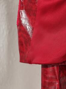 VIVANTE 撥領鍍膜夾克 - 酒紅色 - 查看 7