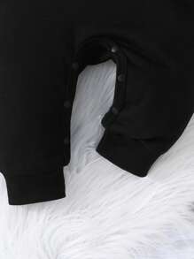 Bộ áo liền quần có mũ trùm đầu màu sắc họa tiết chữ cái đơn giản cho bé trai - Nhiều màu - Xem 3