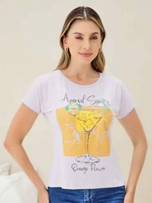 女士t恤 - 紫色 - 查看 3