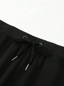 Manfinity Homme Men's Plus Size Round Neck Sweatshirt And Pants Set - Royal Blue - View 6