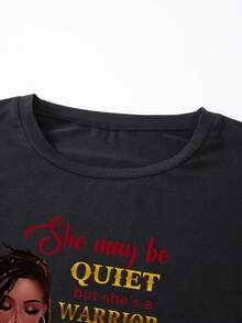 SHEIN Slayr Round Neck Short Sleeve T-Shirt - Black - View 4