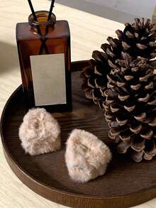 DAZY 毛茸茸貓耳朵造型髮垂夾 - 奶咖色 - 查看 8