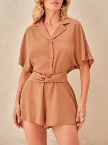 SHEIN 女裝連身褲 - 鏽棕色 - 查看 3
