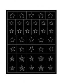 ROMWE Grunge Punk 1片空心星形指甲貼紙 - 彩色 - 查看 3