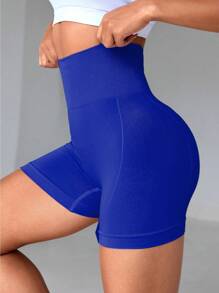 Easithlete Áo nỉ in khẩu hiệu thể thao và thiết kế logo Quần short xanh Spandex ngắn - Nhiều màu - Xem 4