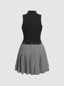 SHEIN MOD 拼色掛脖連身裙 - 彩色 - 查看 2