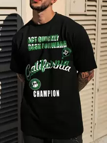 Manfinity EMRG Men's Fashionable Loose Printed T-shirt For Casual Wear