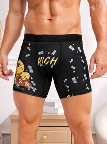 Men'S Fun Printed Boxer Briefs Underwear - Yellow - View 4