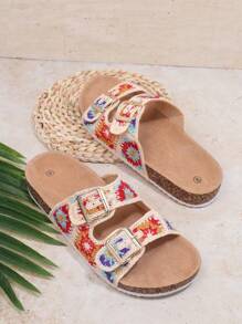 SHUZIA Giày Sandal Đế Xuồng Gót Nhọn Cho Nữ Giày Mùa Hè Giày Mùa Xuân Giày Nghỉ Xuân Giày Nghỉ Lễ Phục Sinh Giày Thường Ngày Giày Đi Biển Quà Tặng Ngày Của Mẹ - Màu be - Xem 2