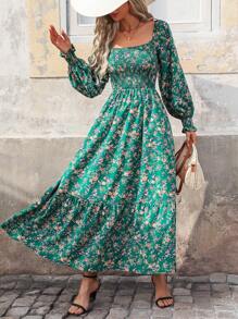 SHEIN Clasi 小花卉印花雙向穿著連衣裙 - 彩色 - 查看 4