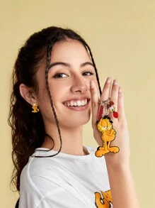 GARFIELD | SHEIN Classic Cute Cat Keychain Bag Charm