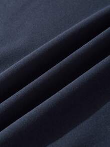 Nam Lá thư In Áo nỉ - Màu xanh hải quân - Xem 5