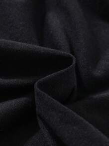 SHEIN 女嬰熊和字母圖案T恤 - 黑色 - 查看 3