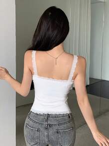Joudiya Áo ba lỗ ren xếp ly cho nữ đi chơi - trắng - Xem 2