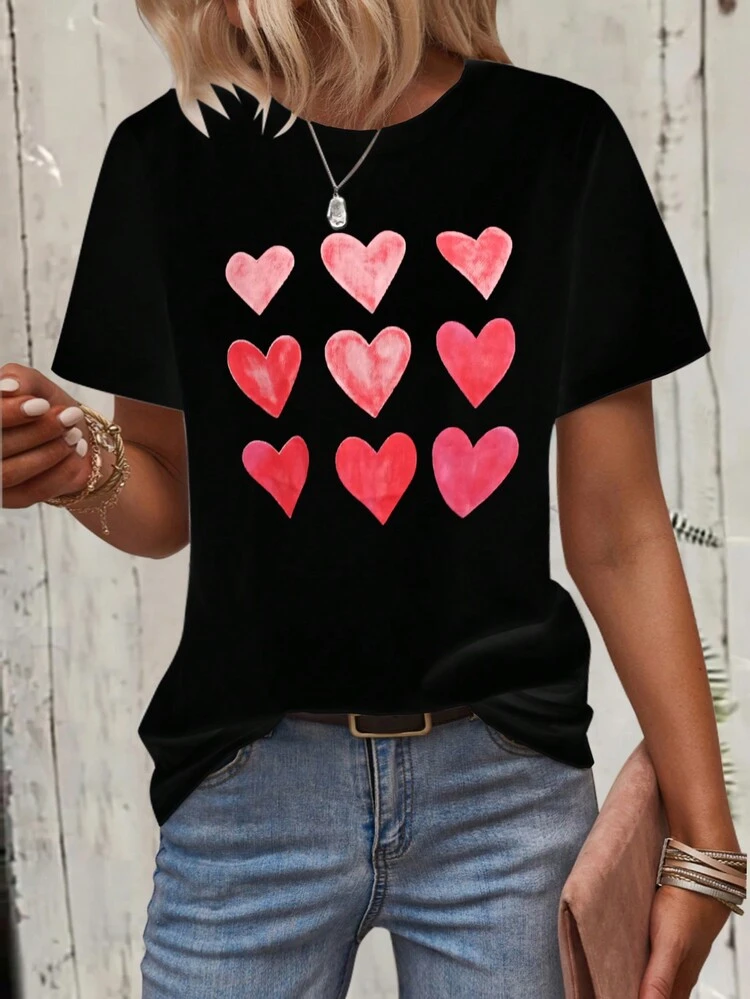 Heart Printed T-Shirt