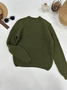 SHEIN Essnce Của phụ nữ Vòng cổ Áo len Bộ Của 4 , Sọc & Màu thuần - Nhiều màu - Xem 7