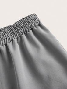 SHEIN Daily&Casual Women's Utility Pocket Sports Pants - Grey - View 3