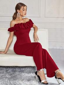 Firerie 女士優雅露肩連體褲