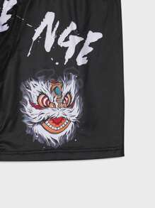 Men'S Dragon Pattern & Letter Printed Boxer Briefs - Multicolor - View 3