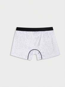 Men's Poker Pattern Boxer Briefs - White - View 2