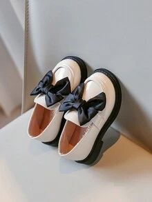 Hàng mới đến Cô gái Hàn Quốc Phong cách Bowknot Học sinh Giày phẳng - Màu be - Xem 5