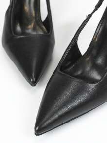 Fashionable Women'S Plus Size Pointed Toe High Heel Sandals With Ankle Straps: Elegant For Parties, Weddings, & Other Formal Occasions, Black - Black - View 6