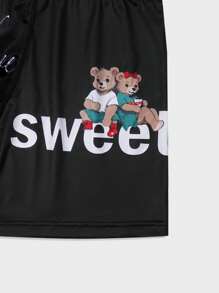 Men'S Cartoon Bear And Slogan Print Boxer Briefs - Multicolor - View 4