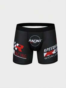 Men'S Printed Letter Design Briefs - Multicolor - View 1