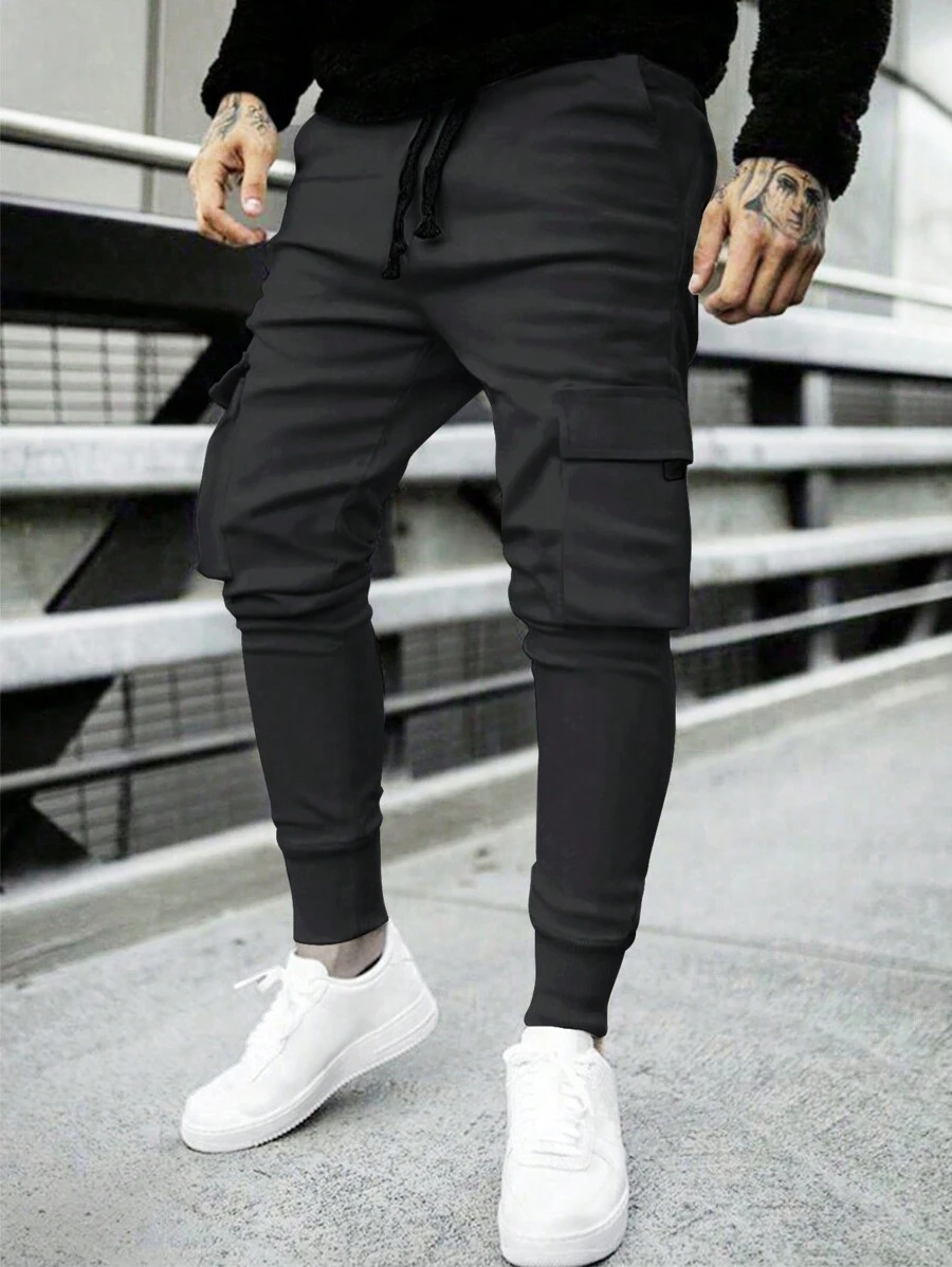 Manfinity LEGND Loose Fit Men's Cargo Pocket Cuffed Pants